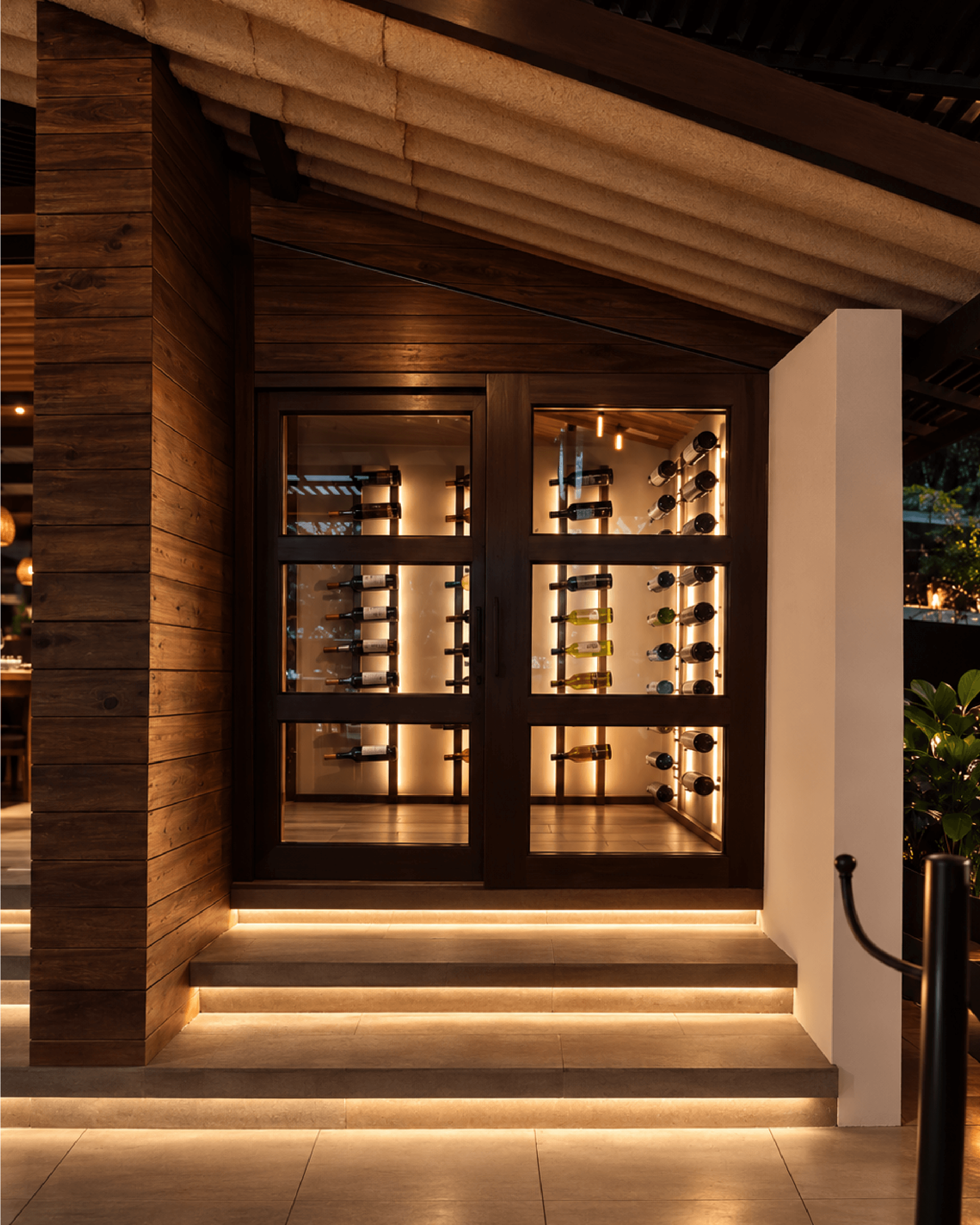 La Pista illuminated wine cellar